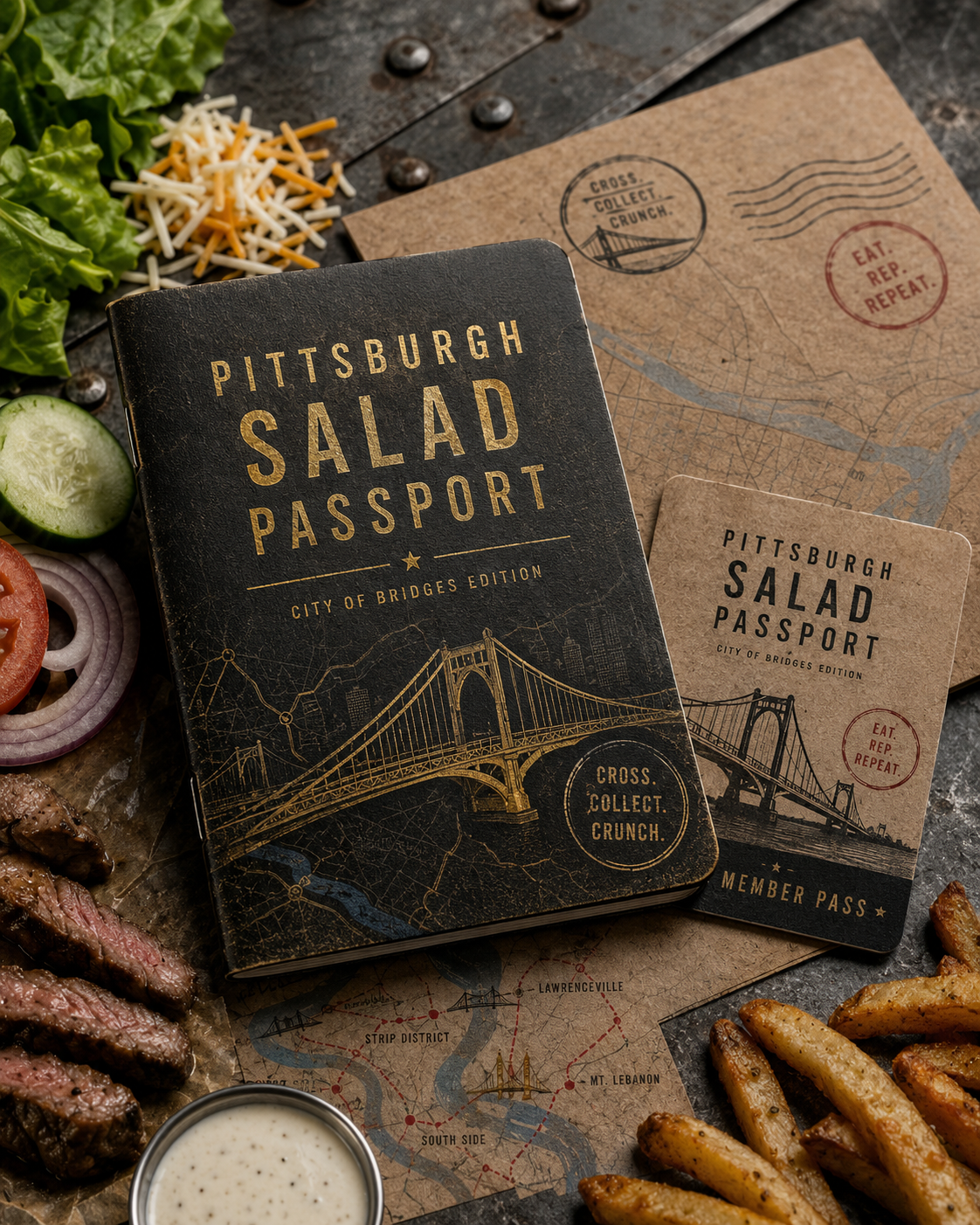 City of Bridges Pittsburgh Salad Passport